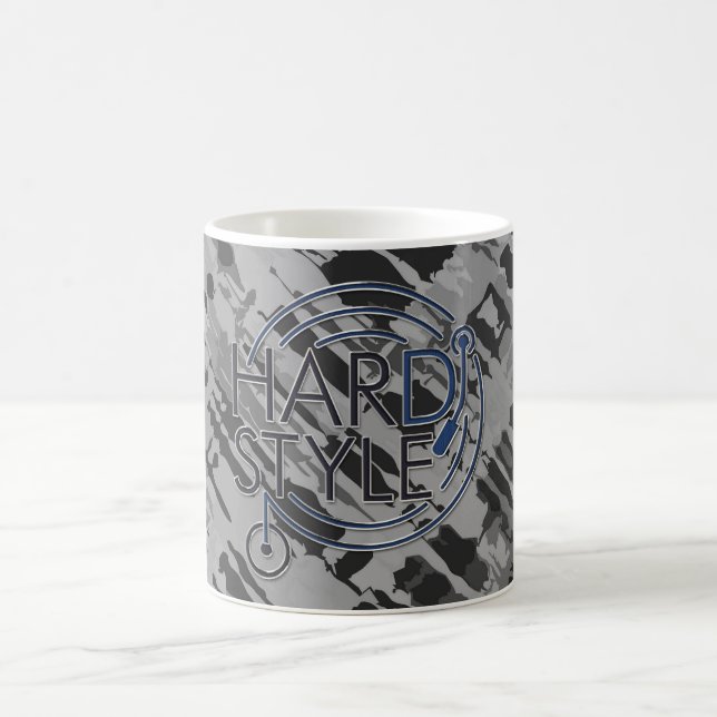 Caneca De Café HARDSTYLE DJ - design de metal (Centro)