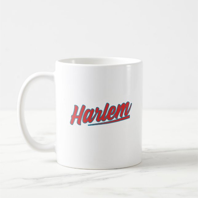 Caneca De Café Harlem Red Typografia (Esquerda)