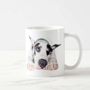 Caneca De Café Harlequin tímido great dane