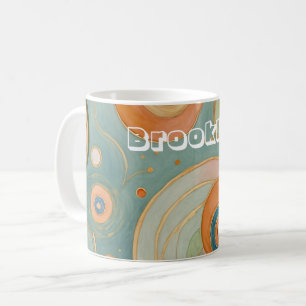 Caneca De Café Harmonia do caleidoscópio: Os Círculos De Pastel S