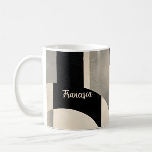 Caneca De Café Harmonia em Sombras: Composição de Abstrato de B &