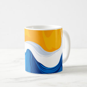 Caneca De Café Harmonia Fluida de Calor e Profundidade