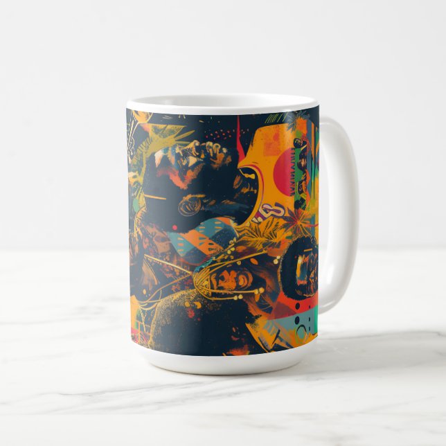 Caneca De Café Harmonia no Patrimônio da América Africana Inspira (Frente Esquerda)