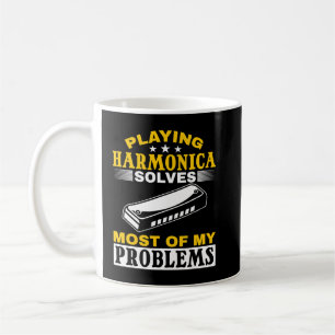 Caneca De Café Harmonica Lover Jogando Harmonica Resolve A Maiori