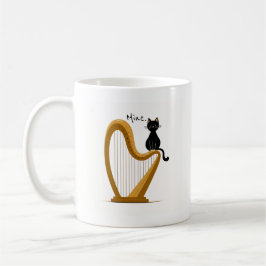 Caneca De Café Harp e Cat Design Mug
