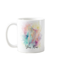Harp Mug Personalizado de Aquarela