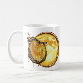 Caneca De Café Harpa Celestial da Lua Dourada