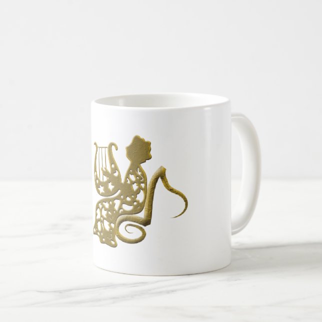 Caneca De Café Harpist (Frente Esquerda)