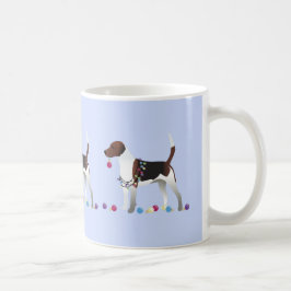 Caneca De Café Harrier ou Beagle Silhouette Design de Natal