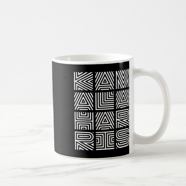Caneca De Café Harris 2024 com carta geométrica filtrada (Direita)