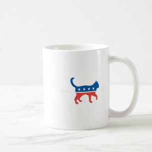 Caneca De Café Harris 2024 Democrat Cat - Votação Para Kamala W E