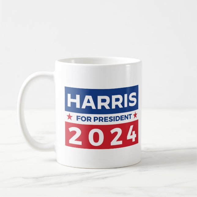 Caneca De Café Harris para Presidente 2024 (Esquerda)