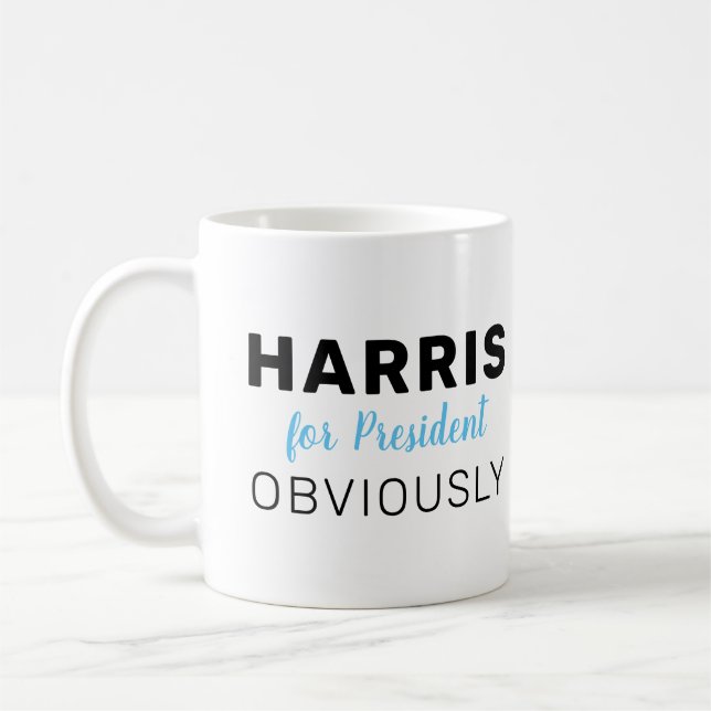Caneca De Café Harris Para Presidente Obviamente 2024 (Esquerda)