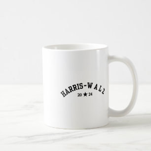 Caneca De Café Harris Tim Walz Baseball Font 2024 Eleição