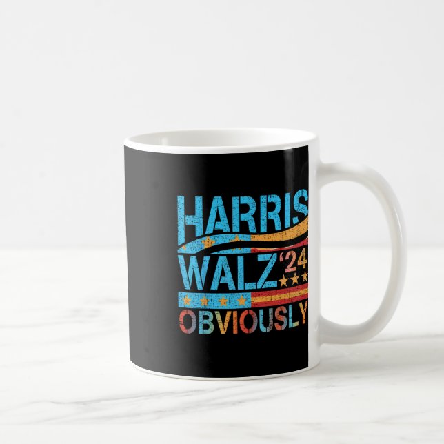 Caneca De Café Harris W Obviamente! Harris Waltz 2024 Eleição 1 (Direita)