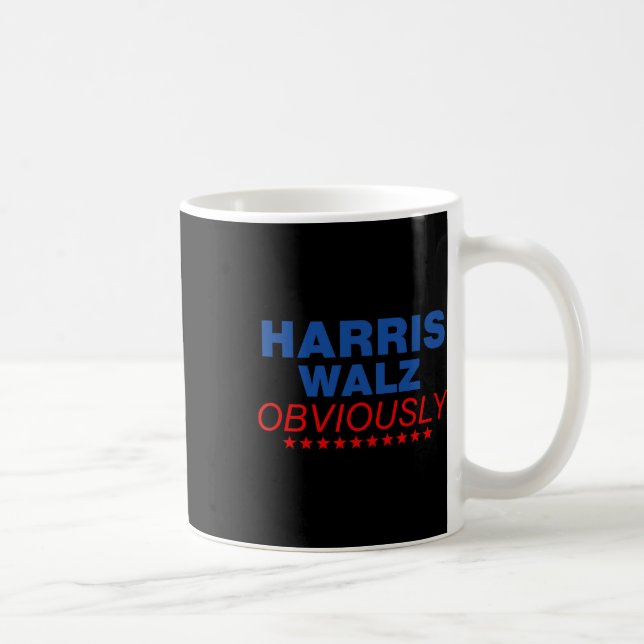 Caneca De Café Harris Waltz Obviamente 2024 Balz Para A Walz (Direita)