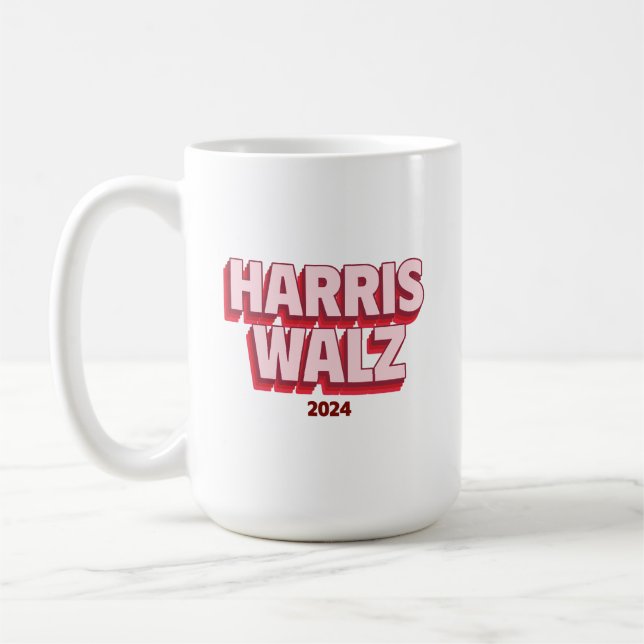 Caneca De Café Harris Walz 2024 Coffee Mug (Esquerda)
