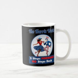 Caneca De Café Harris Walz 2024 Waltz Dance 2 Etapas em Frente Nã