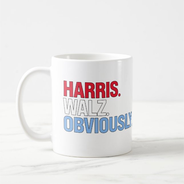 Caneca De Café Harris Walz obviamente (Esquerda)