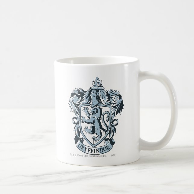 Caneca De Café Harry Potter | Brasão da Grifinória Azul (Direita)