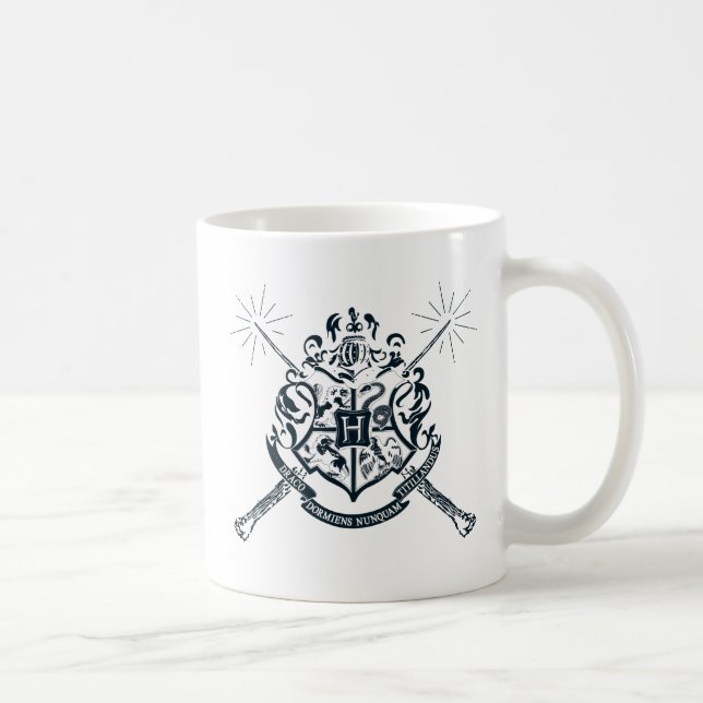 Caneca De Café Harry Potter | Brasão de Armas Cruzado de Hogwarts (Direita)