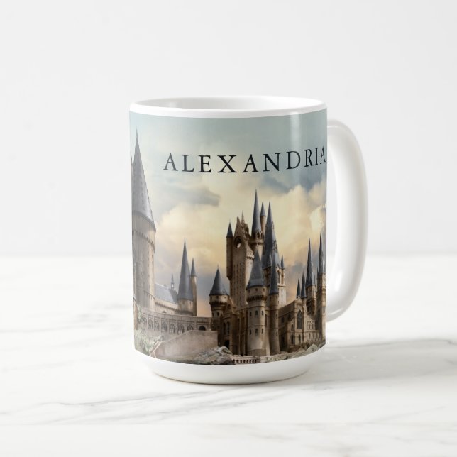 Caneca De Café Harry Potter | Castelo de Hogwarts Diurno (Frente Esquerda)