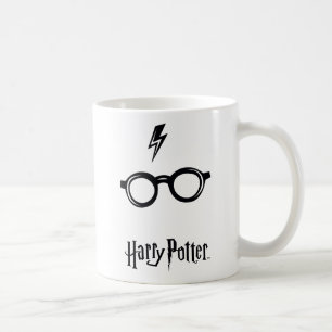 Caneca De Café Harry Potter   Cicatriz de Raio e Óculos