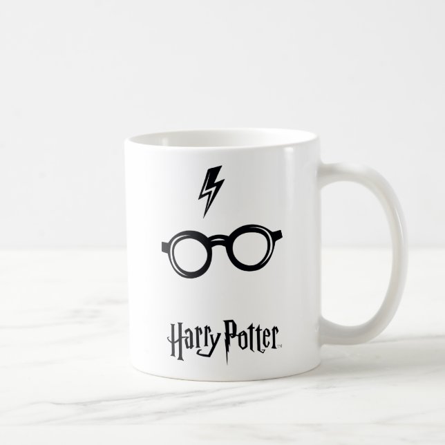 Caneca De Café Harry Potter | Cicatriz de Raio e Óculos (Direita)