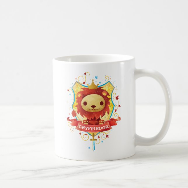 Caneca De Café Harry Potter | Encantador Brasão GRYFFINDOR™ (Direita)