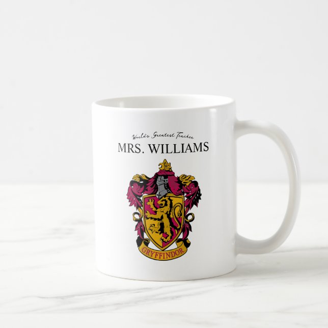 Caneca De Café Harry Potter | Gryffindor House Crest (Direita)
