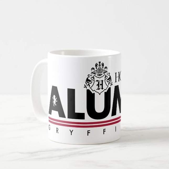 Caneca De Café Harry Potter| HOGWARTS™ Alumni GRYFFINDOR™ (Frente Esquerda)