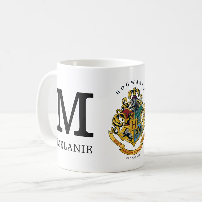 Caneca De Café Harry Potter | Hogwarts Crest (Frente Esquerda)