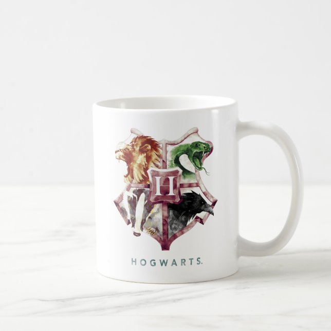 Caneca De Café Harry Potter| HOGWARTS™ Crest Watercolor (Direita)