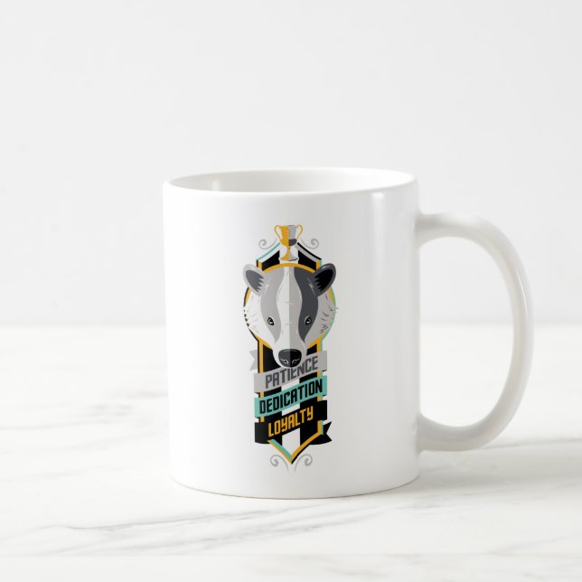 Caneca De Café Harry Potter| HUFFLEPUFF™ House Traits Sigil (Direita)