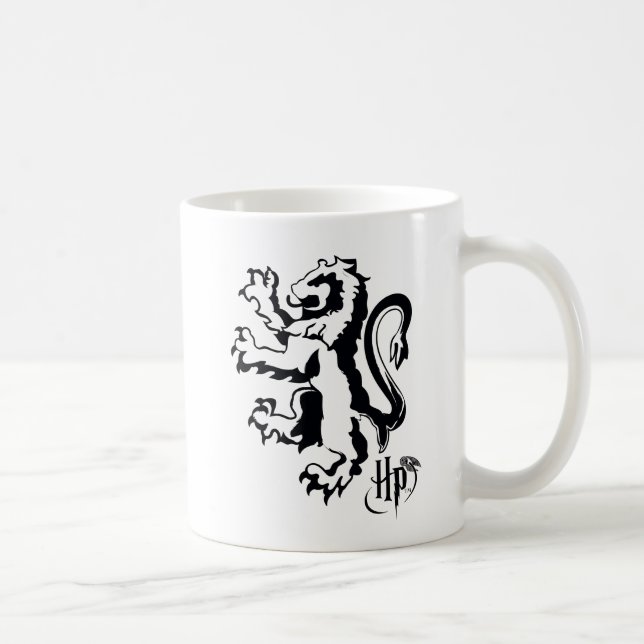 Caneca De Café Harry Potter | Ícone De Leão Gryffindor (Direita)