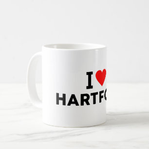 Caneca De Café Hartford Estados Unidos cidade do amor coração com