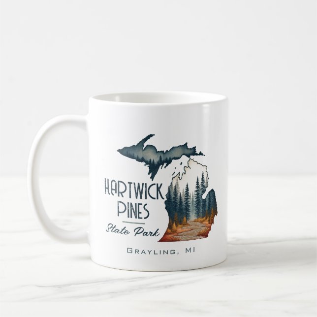 Caneca De Café Hartwick Pines State Park Souvenir Gift (Esquerda)