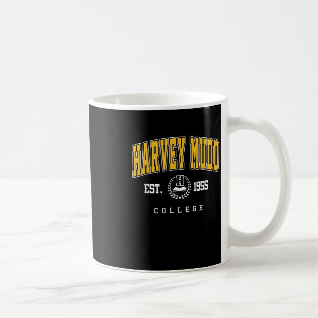 Caneca De Café Harvey Mudd Retro University Design Para Mulheres  (Direita)