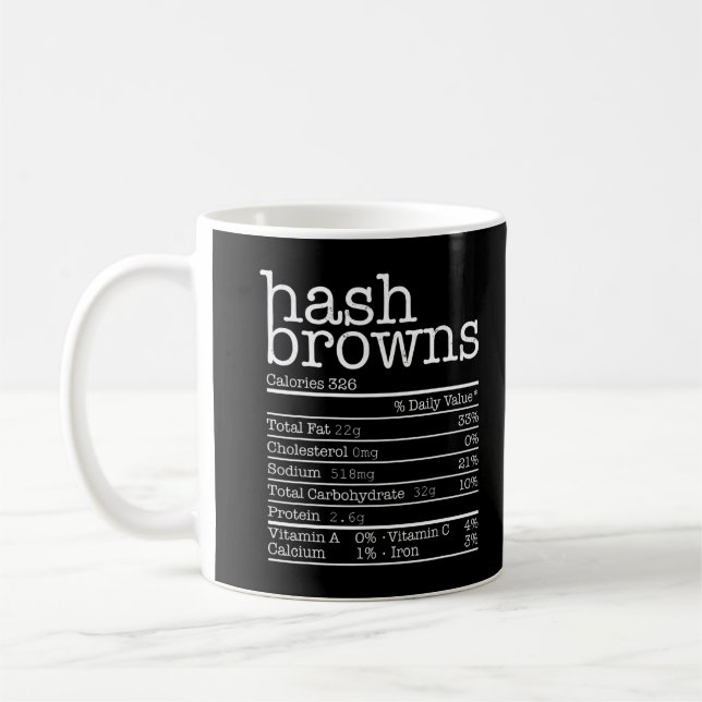 Caneca De Café Hash Provoca Nutrição Fatos Engraçados Ação de Gra (Esquerda)