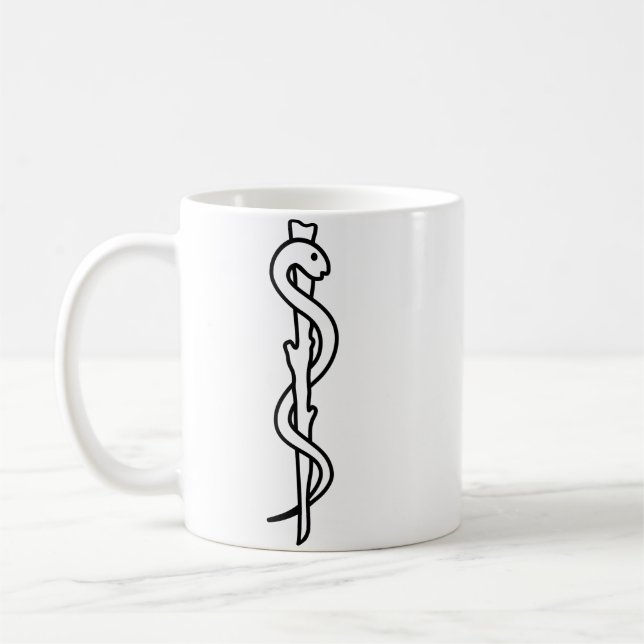 Caneca De Café Haste Profissional de Asclépio Médica (Esquerda)