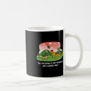 Caneca De Café Hat Dinossaur Liberal Hoax Asteroide Anti Trump Gi