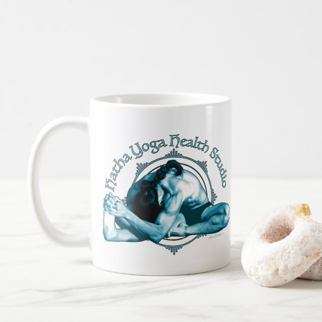 Caneca De Café Hatha Yoga Health Studio  (Com Donut)