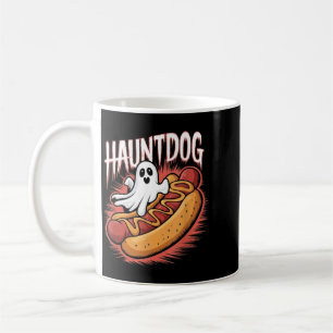 Caneca De Café Hauntdog Cachorro-Quente Fantasma Engraçado Fantas