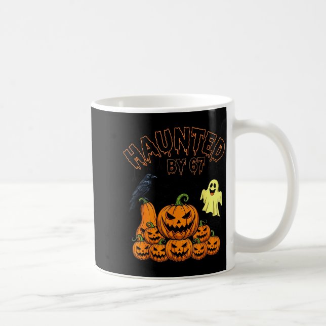 Caneca De Café Haunted By 67 Funny Halloween Soky Season Pumpkin  (Direita)