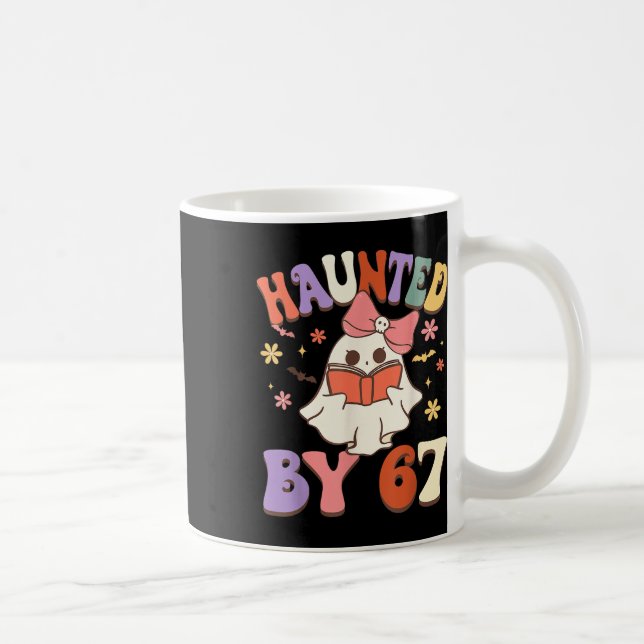Caneca De Café Haunted Six Seven 6 7 Meme 67 Skeleton Hand Hallow (Direita)