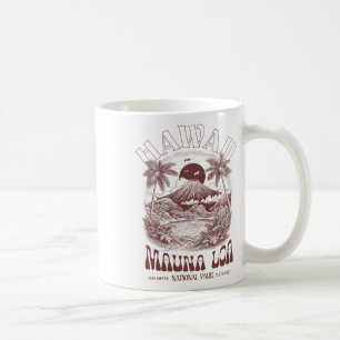 Caneca De Café Havaí Vulcão Vintage Montanha Aventura ao Ar Livre