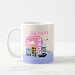 Caneca De Café Havana Cuba Viagem Art