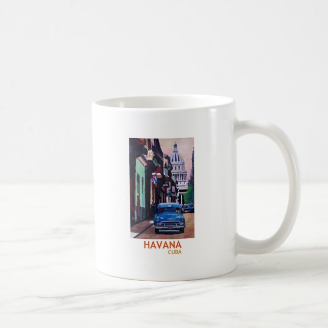 Caneca De Café Havana em Cuba - EL Capitolo com oldtimer (Direita)