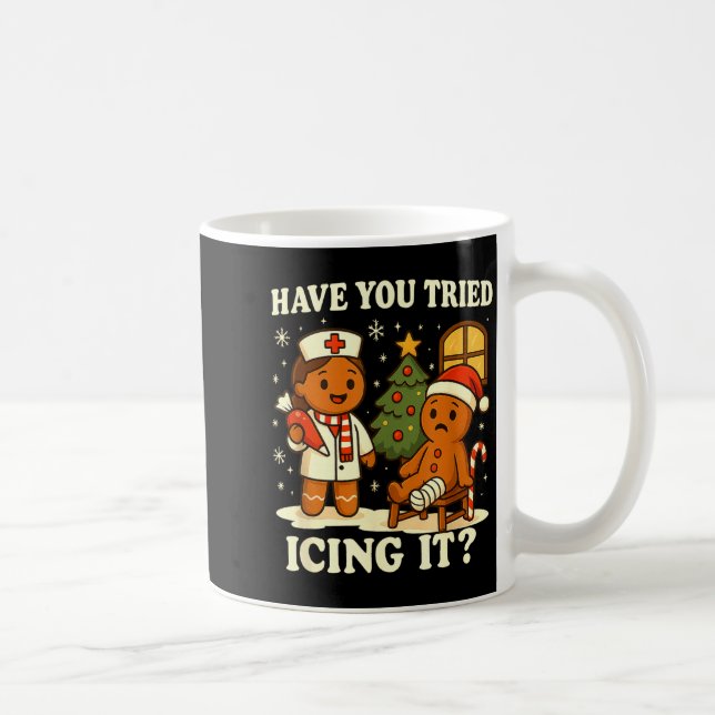 Caneca De Café Have You Tried Icing It Gingerbread Christmas  (Direita)