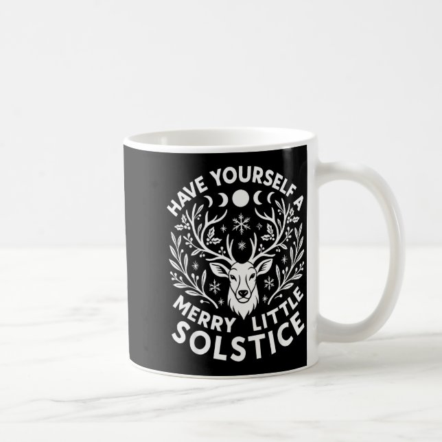 Caneca De Café Have Yourself A Merry Little Solstice Christmas Pa (Direita)